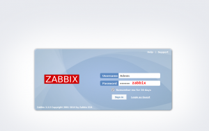 Zabbix Web ログイン